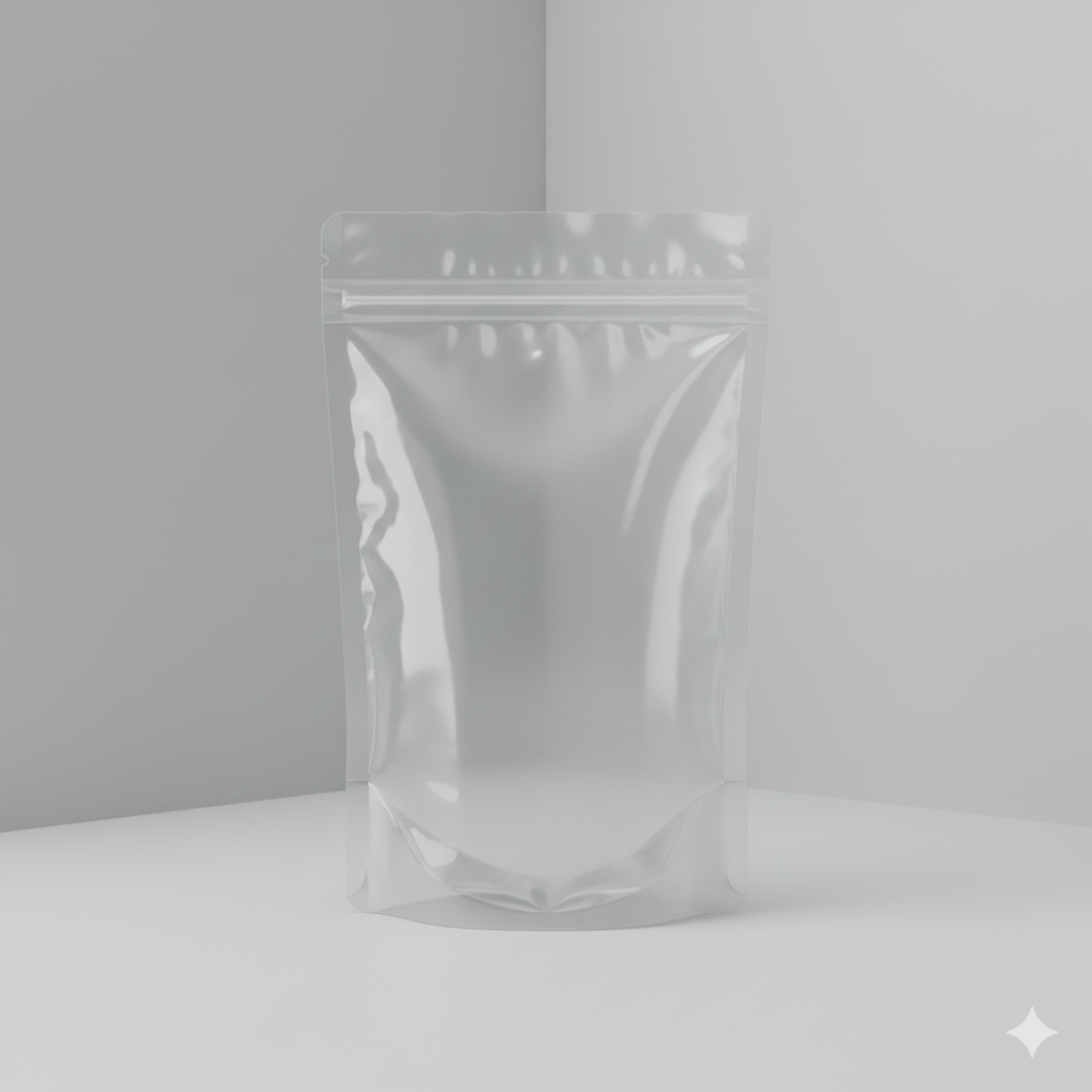 Extra Clear Stand Up Pouch with Zipper - (100 Mic)