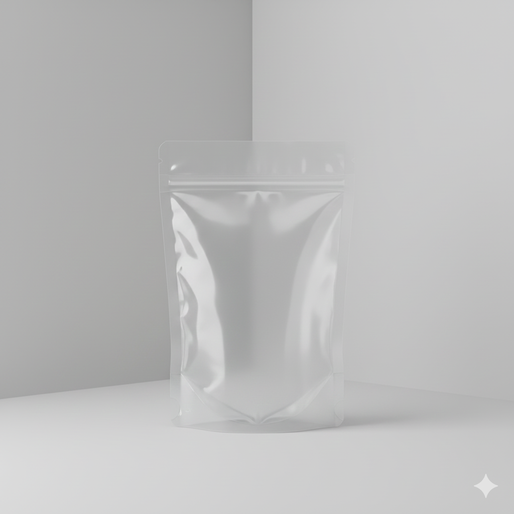 Transparent stand Up Pouch No Zipper - (100 Mic)